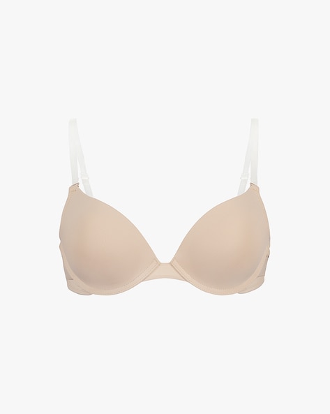 Padded Underwired Bra with Transparent Back