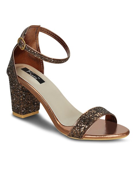 Buy Copper Heeled Sandals for Women by 