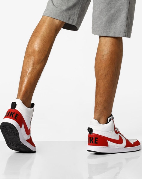 White \u0026 Red Sneakers for Men by NIKE 
