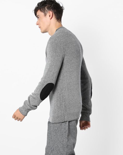 Men's sweaters with leather hotsell elbow patches