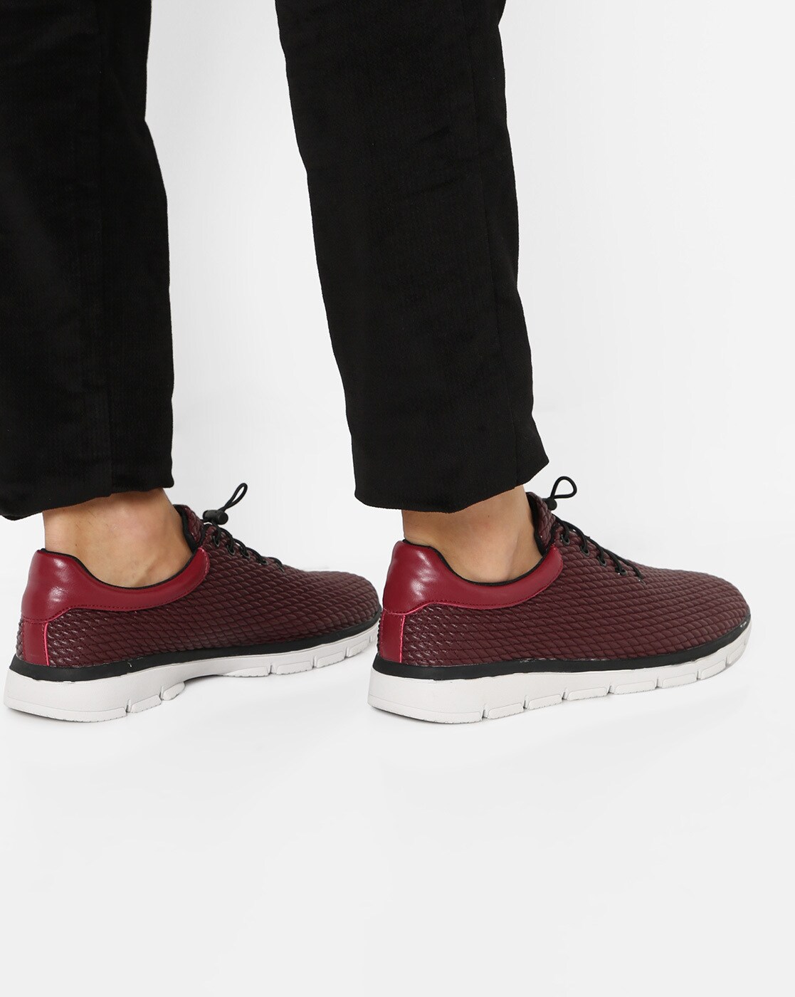 Buy Maroon Sneakers For Men By Ajio Online Ajio Com