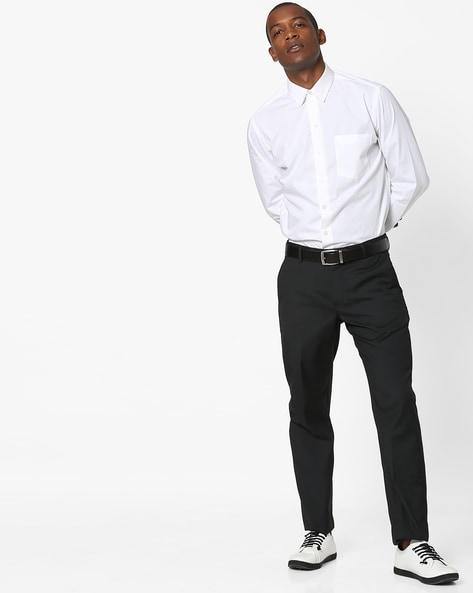 Buy HAULCHIC Men DarkGrey Solid Synthetic Single Formal Trousers Online at  Best Prices in India  JioMart