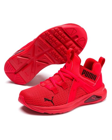 puma red long shoes