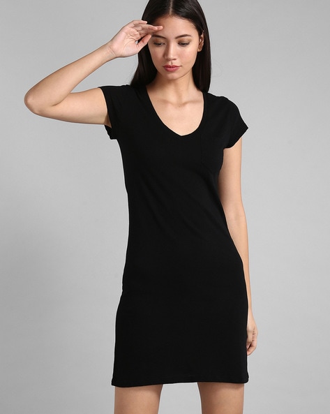 Womens vneck best sale tshirt dress