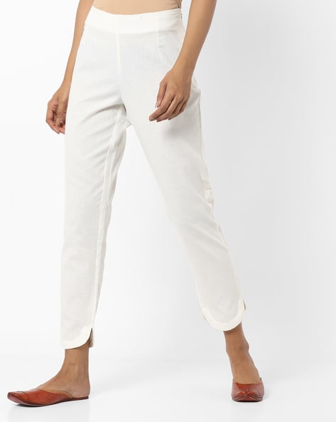 Ankle-Length Pants with Slit Hems Price in India
