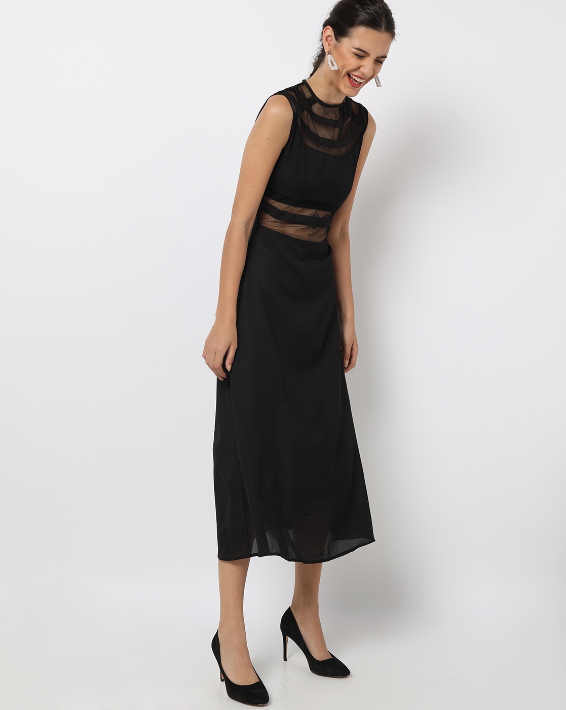 ajio black dress