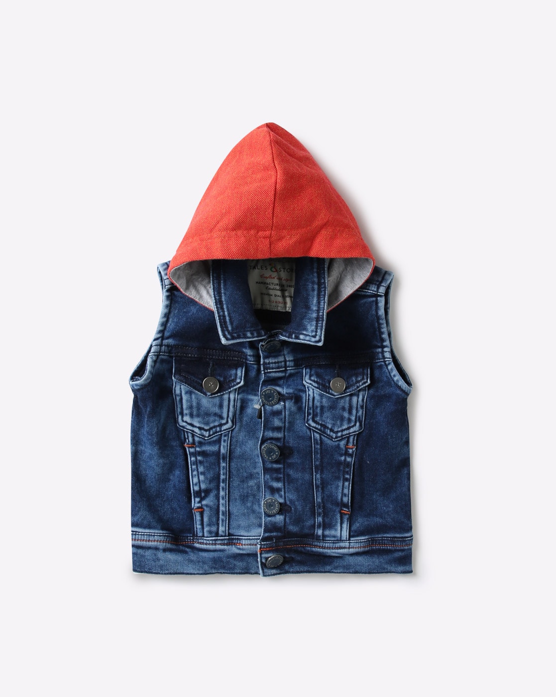 denim jacket with detachable hood