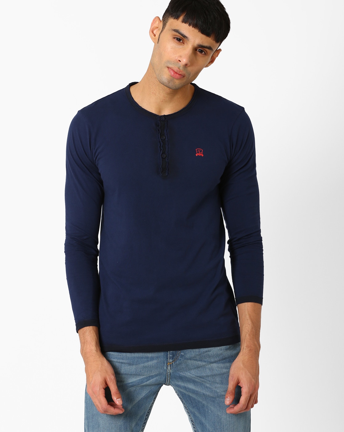 spykar henley t shirt