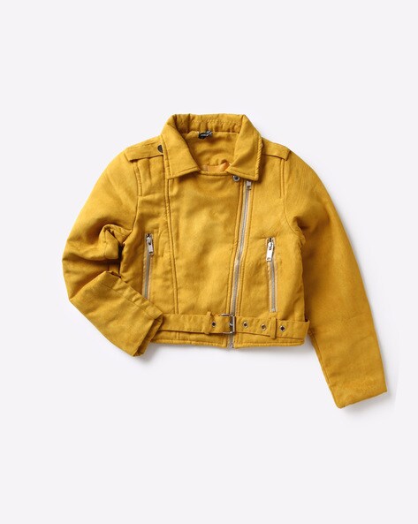 Buy Mustard Yellow Jackets & Shrugs for Girls by RIO GIRLS Online | Ajio.com