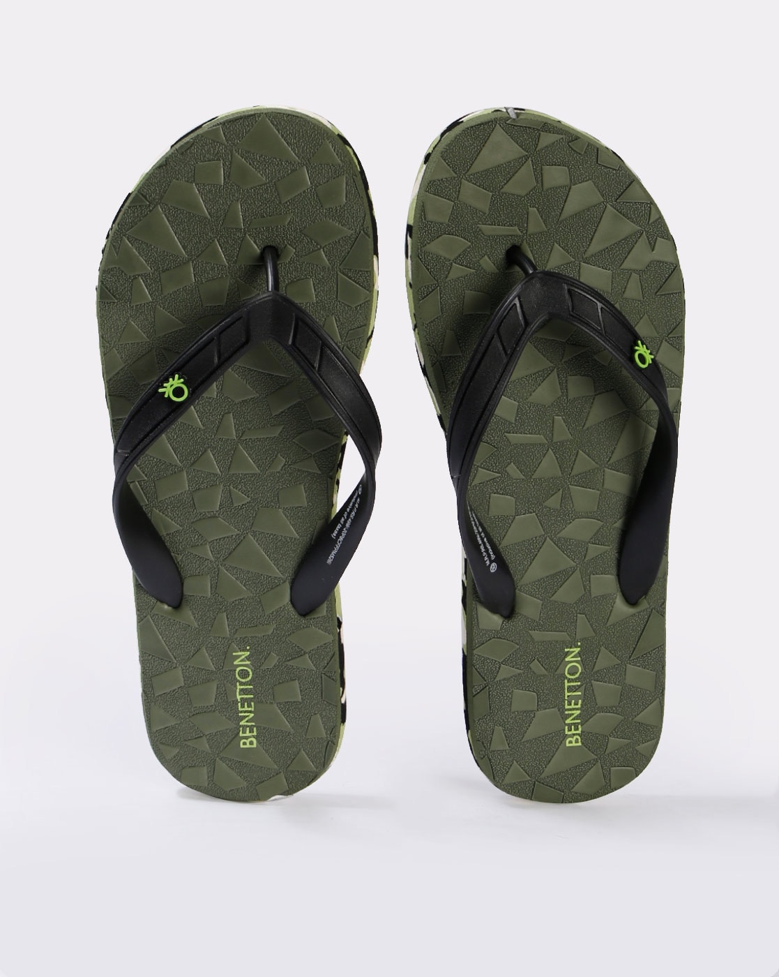 olive green flip flops