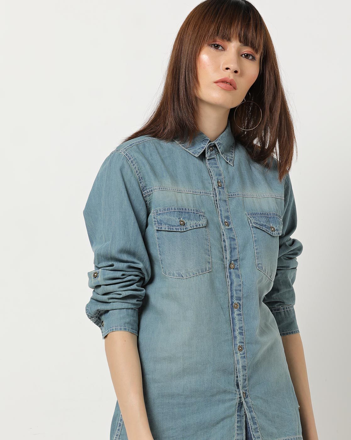 girl denim shirt online