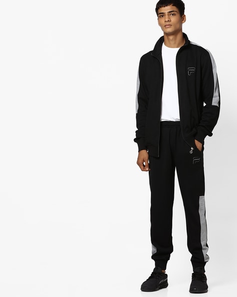 Tracksuit with Contrast Striped Panels