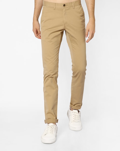 Buy Khaki Ankle Length Stretch Chinos Online at Muftijeans