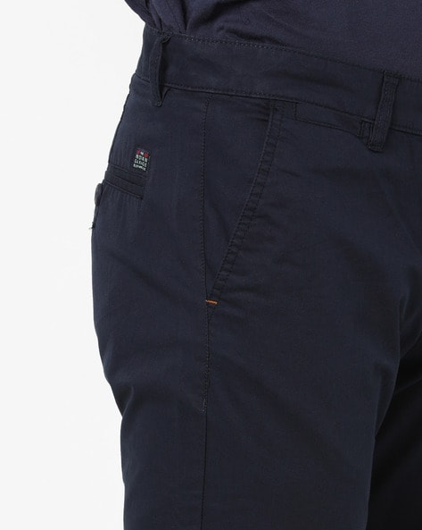 Buy Navy Blue Trousers & Pants for Men by The Indian Garage Co