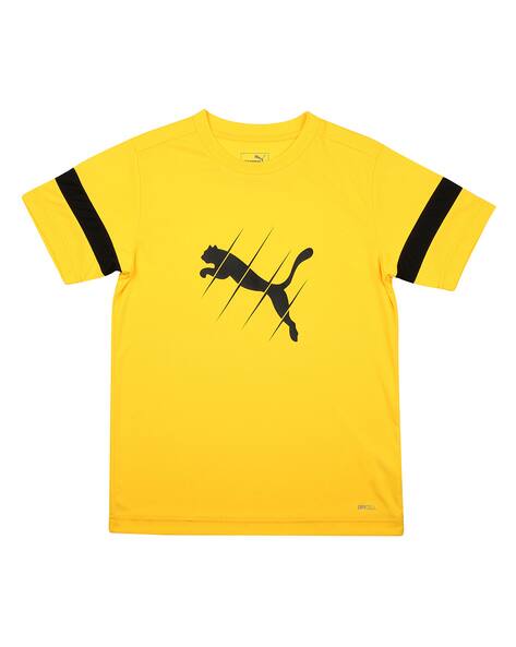 Short Sleeve Puma Ftblplay Short Puma Men Orange FtblPLAY Logo