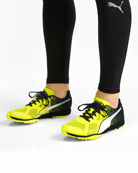 puma yellow running shoes