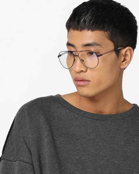 mens clear aviator glasses