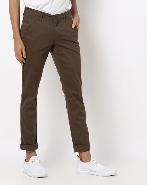brown skinny trousers