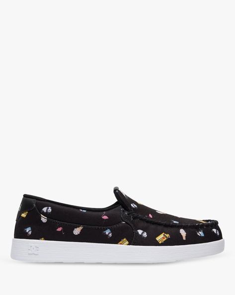 dc black slip on shoes