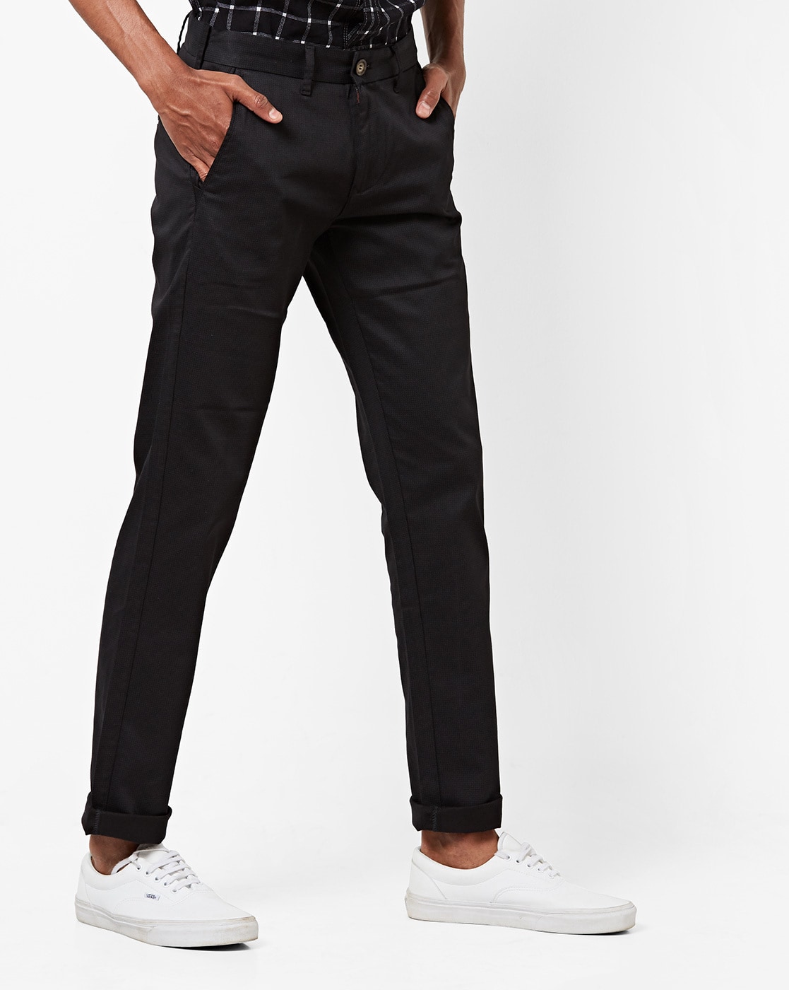 Buy Navy Solid Slim Fit Trousers for Men Online at Killer Jeans | 493752