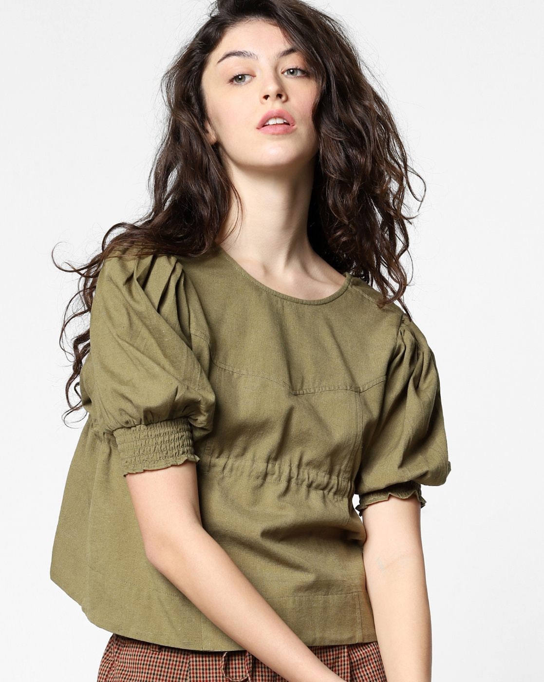 Buy Olive Green Tops for Women by ONLY Online