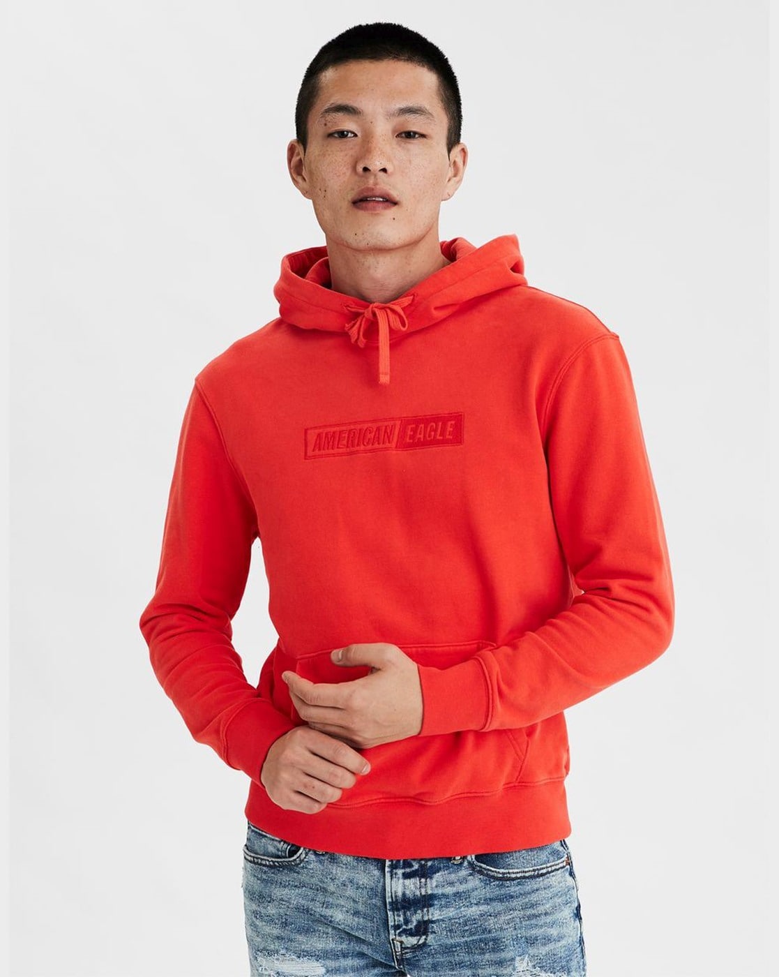 american eagle red hoodie