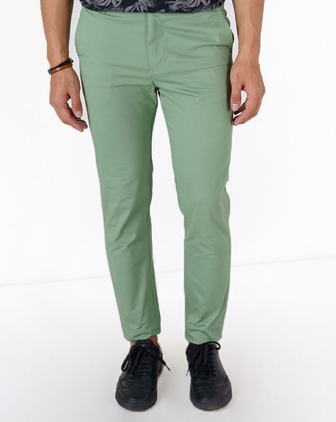 Buy BEN AMERA Men Light Green Solid Cotton Blend Trousers 30 Online at  Best Prices in India  JioMart