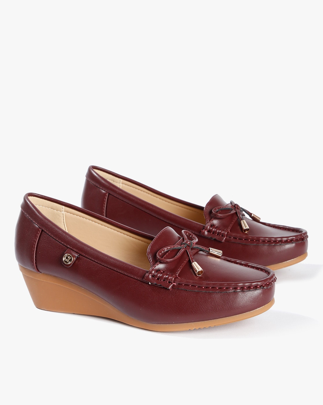 Buy Burgundy Heeled Shoes for Women by 
