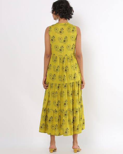 Printed Sleeveless Maxi Dress (Image - 1)