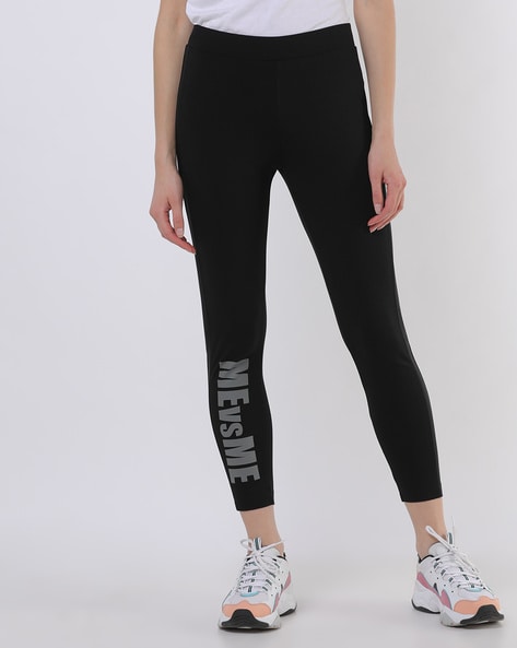 Buy Black Leggings for Women by Teamspirit Online