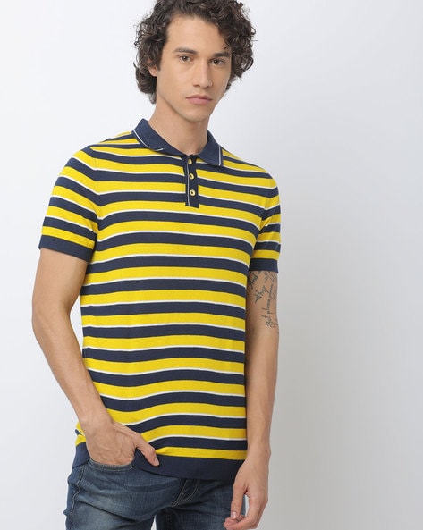 Celio Striped Polo T-shirt