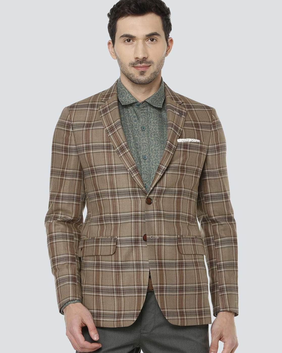 louis philippe check blazer