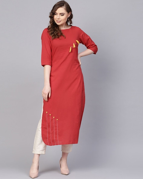 Aasi-house Of Nayo Solid Straight Kurta