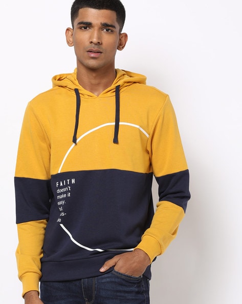 mustard colour hoodie mens