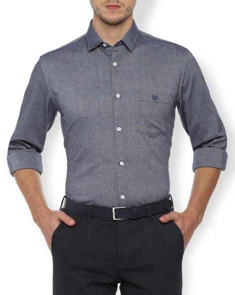 PARK AVENUE Men Solid Formal Grey Shirt  Buy PARK AVENUE Men Solid Formal Grey  Shirt Online at Best Prices in India  Flipkartcom