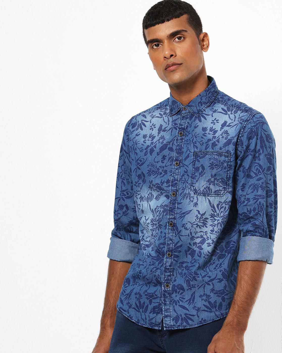 denim printed shirts