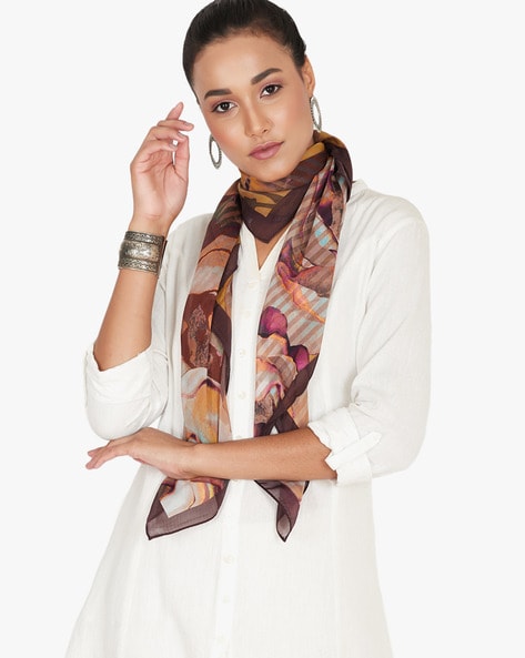 Printed Silk Scarf Price in India