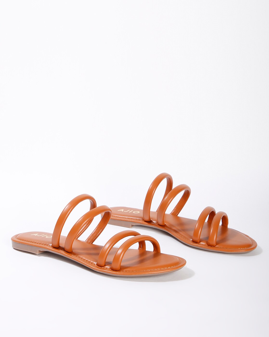 Buy Tan Flat Sandals for Women by Buda Jeans Co Online | Ajio.com