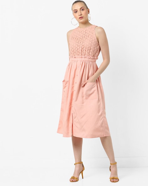 light pink midi dresses