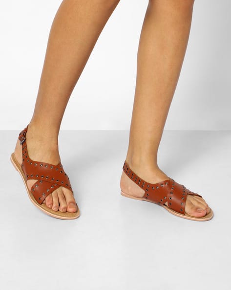 Genuine Leather Flat Sandals