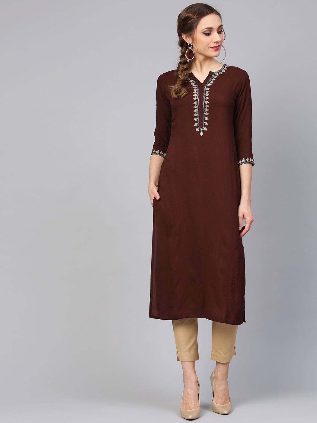 Buy Brown Kurta Suit Sets for Women by 