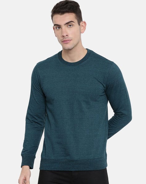men teal sweatshirt