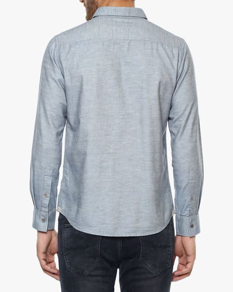 Slim Fit Shirt with Patch Pocket (Image - 2)