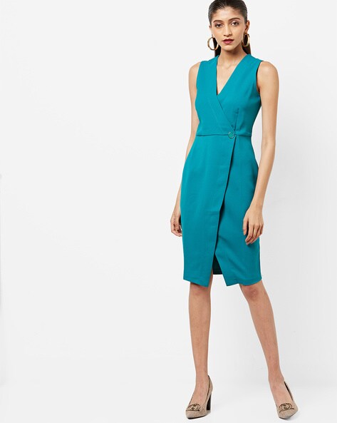 wrap sheath dress