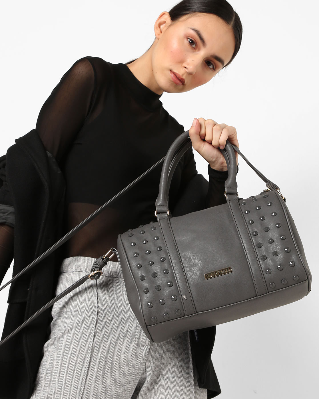 charcoal grey handbags