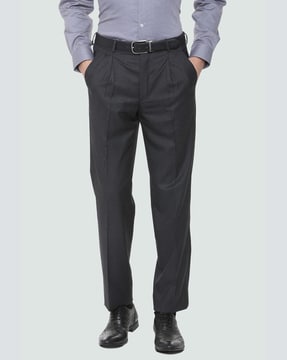 Regular Fit Twin Pleated Trousers