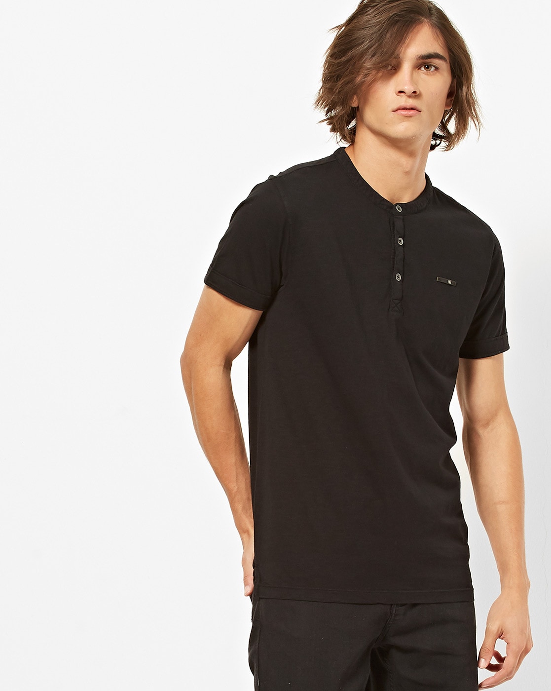 spykar henley t shirt