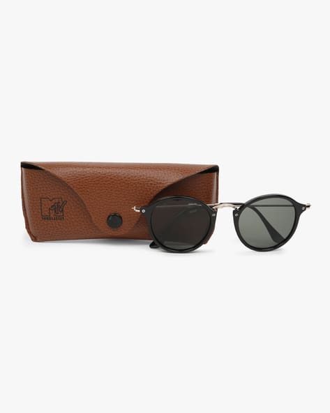 UV-Protected Full-Rim Round Sunglasses (Image - 3)