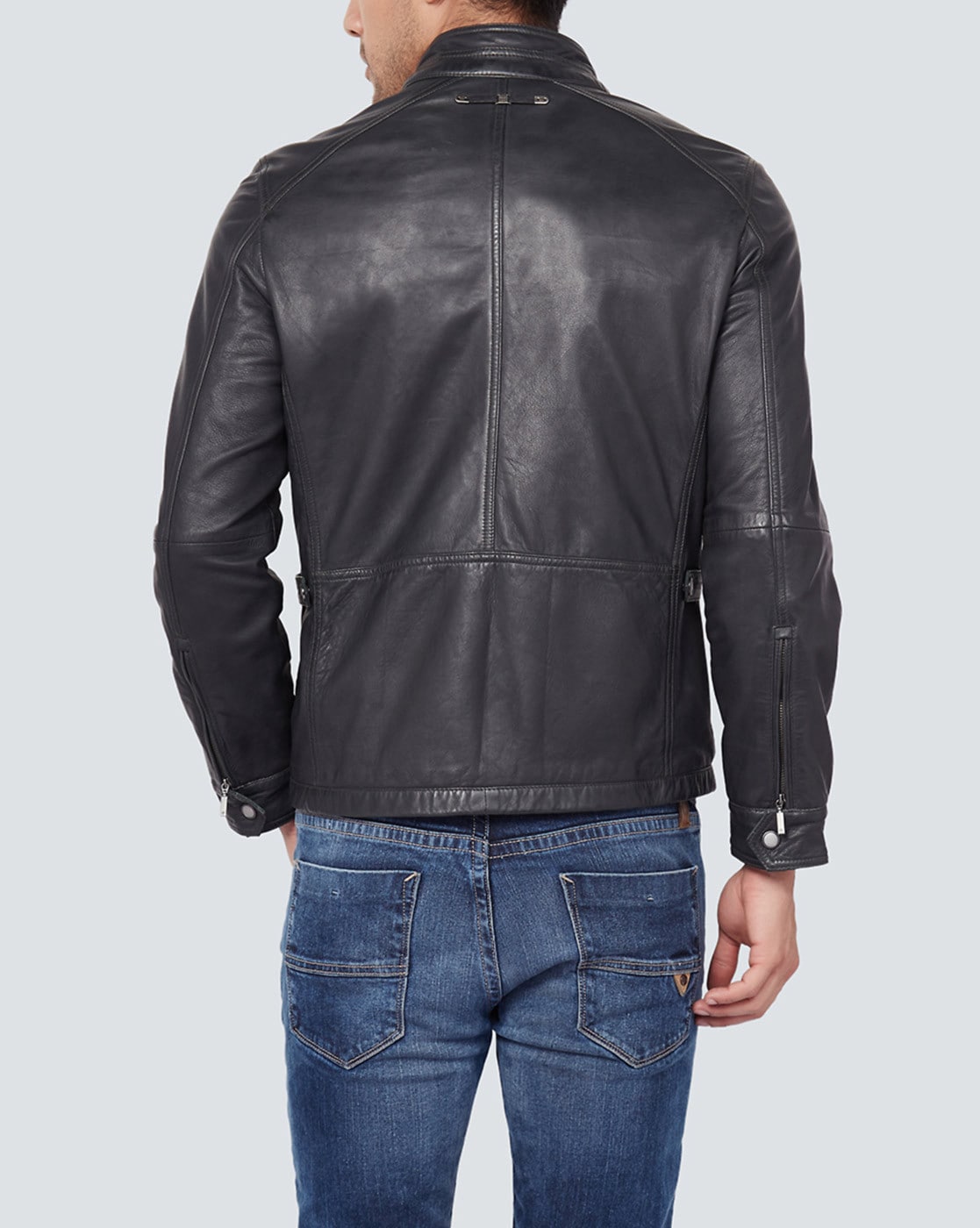 Louis Philippe Jeans Men Navy Blue Bomber Jacket - Price History