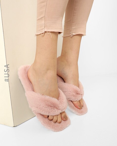 Fluffy sandals online